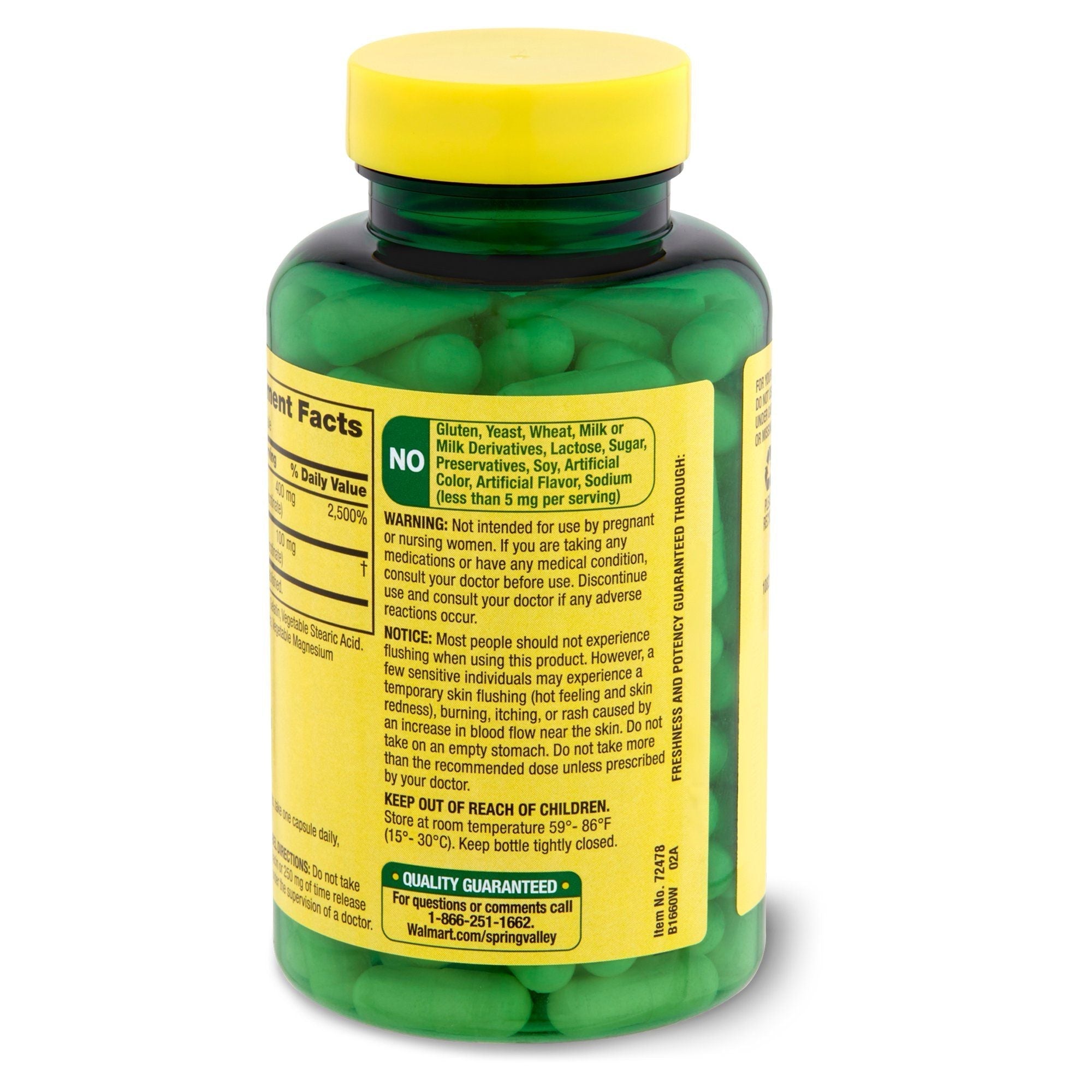 Spring Valley Niacin Inositol Hexanicotinate Dietary Supplement; 500 mg; 120 Count EasyOptionXY LLC