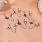 Fantasy Single Colorful Butterfly Earring