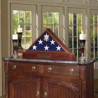 Burial Display case for flag - US Emblem The Military Gift Store