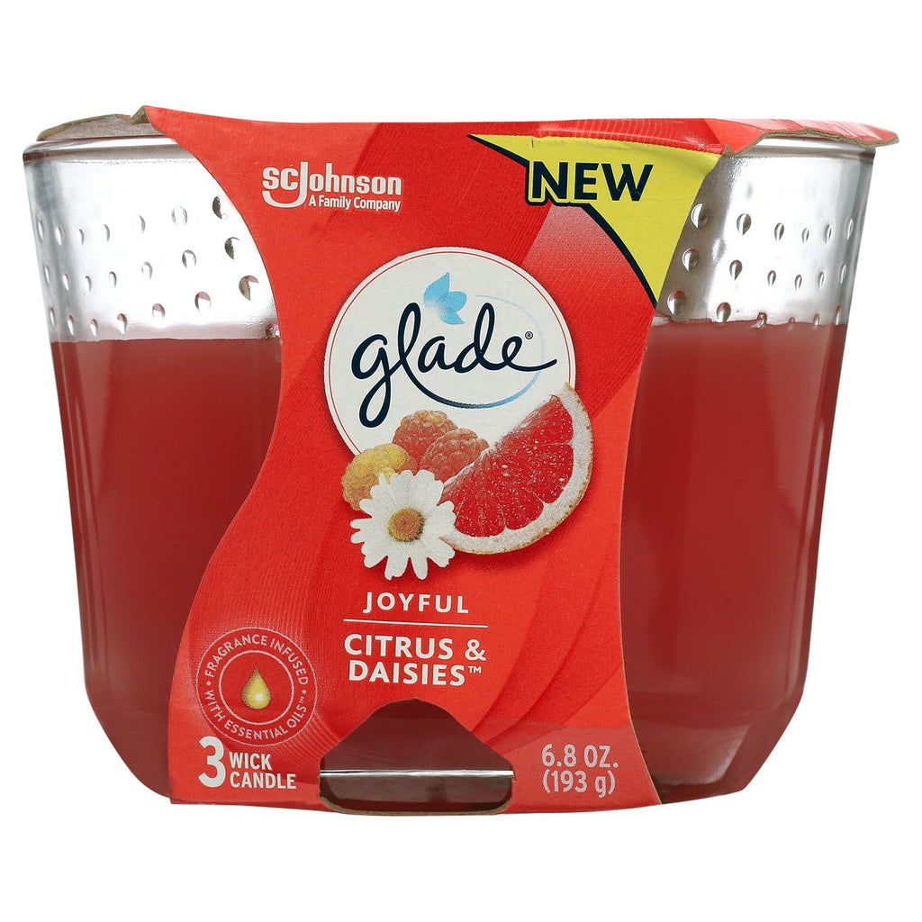 Glade 3 Wick Candle - Grapefruit Joyful Citrus - 6.8oz - SJB-DIAMOND ELITES