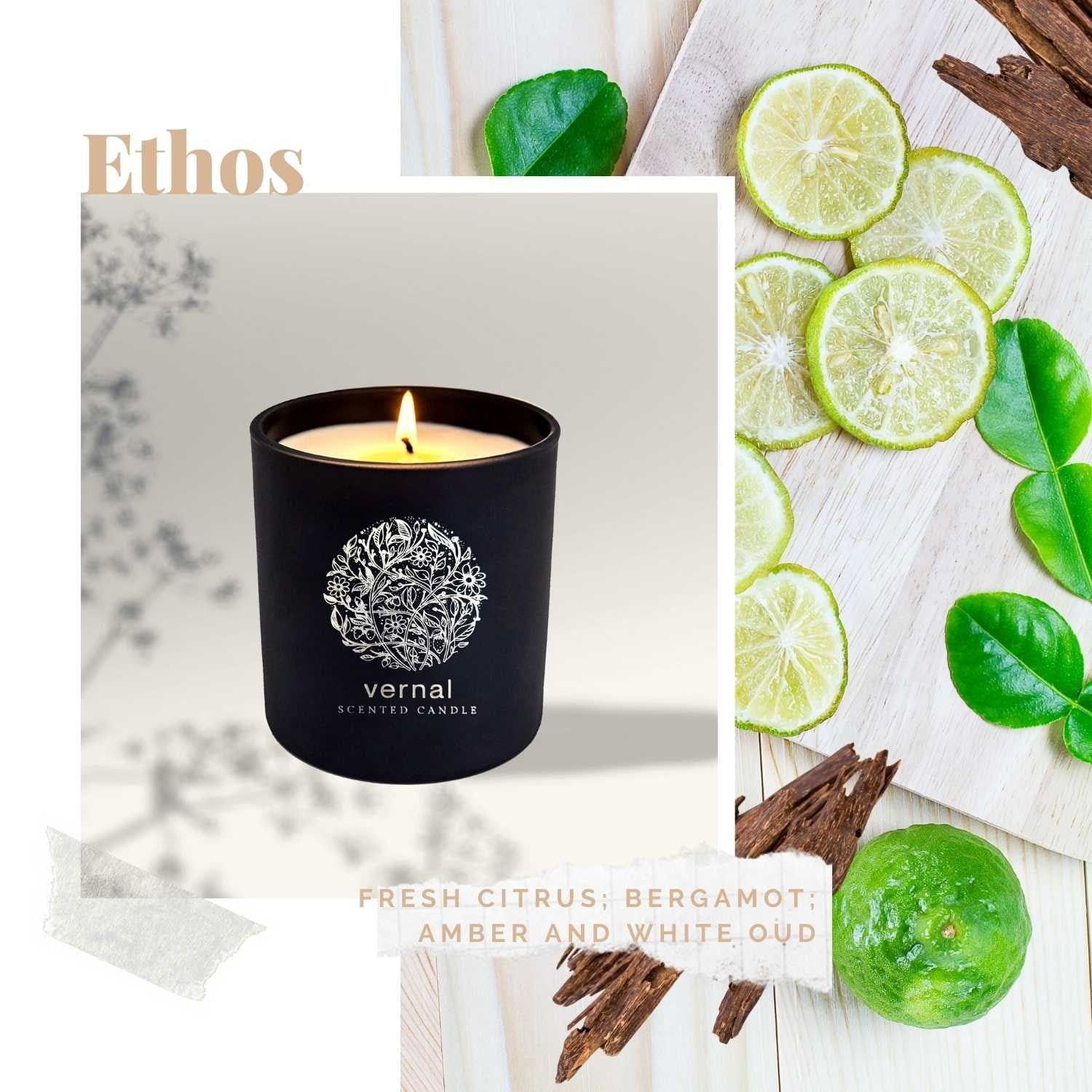 Vernal Ethos Soy Wex Scented Candle Perfect Gifts for Friends, Mother, Wife or Others for Thanksgiving Christmas Mother's Day Valentine's Day Birthday Gifts - SJB-DIAMOND ELITES