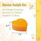 FCMSHAMD Tea Lights - Pack of 36, Premium Beeswax, 0.6 oz Each, 3-4 Hours Burn Time - SJB-DIAMOND ELITES