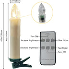 FCMSHAMD 4 inch Lvory Flameless Battery Operated Candles with Remote for Birthday Christmas Tree Decoration Pack of 10 - SJB-DIAMOND ELITES