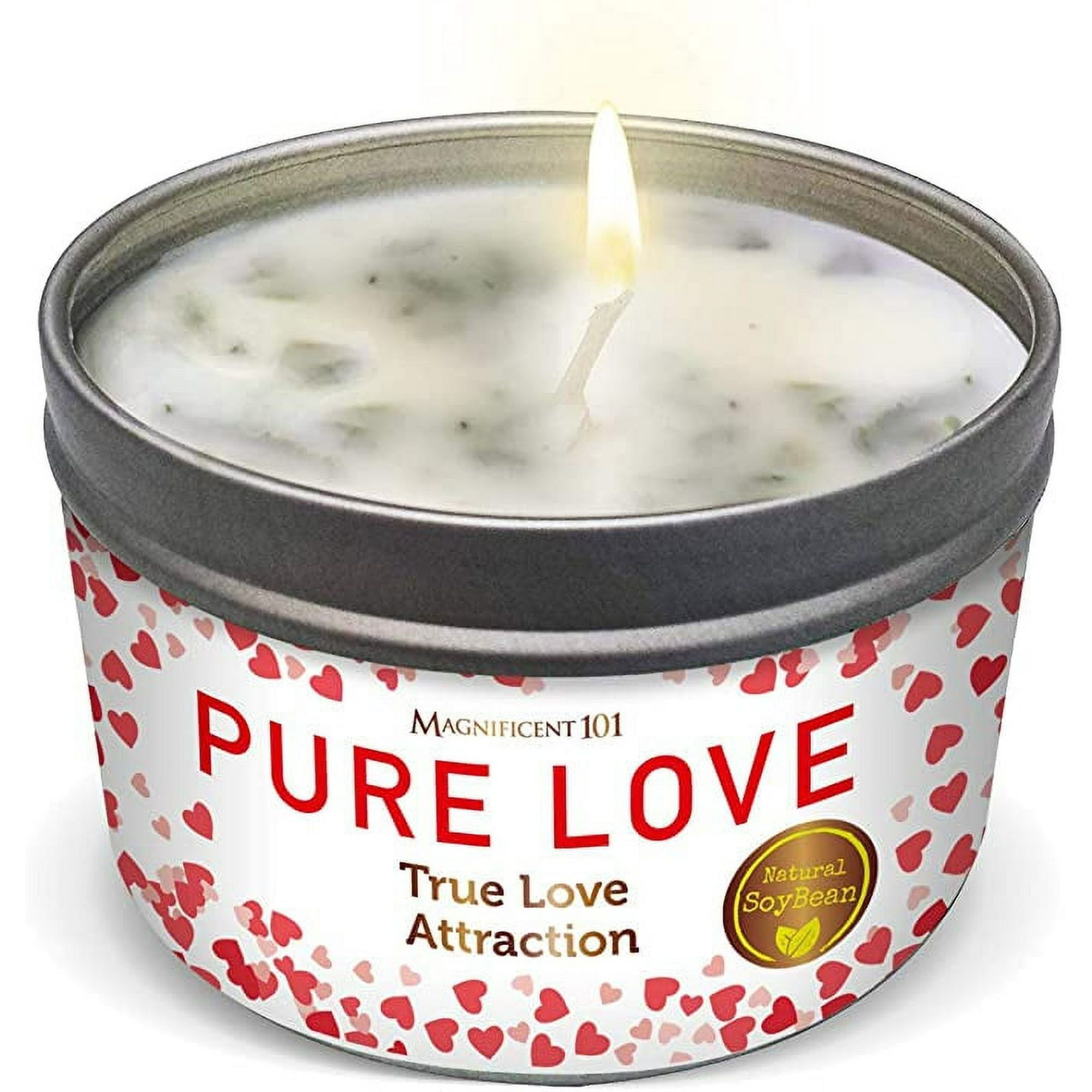 Magnificent 101 Long Lasting Pure Love Aromatherapy Candle | 6 Oz - 35 Hour Burn Time | Made of Soy Wax Candle with Florals & Oils for True Love Attraction, Purification & Manifestation - SJB-DIAMOND ELITES