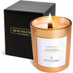 Benevolence LA Rose Gold Glass Scented Candles - Lilac & Rose (6 oz) - SJB-DIAMOND ELITES