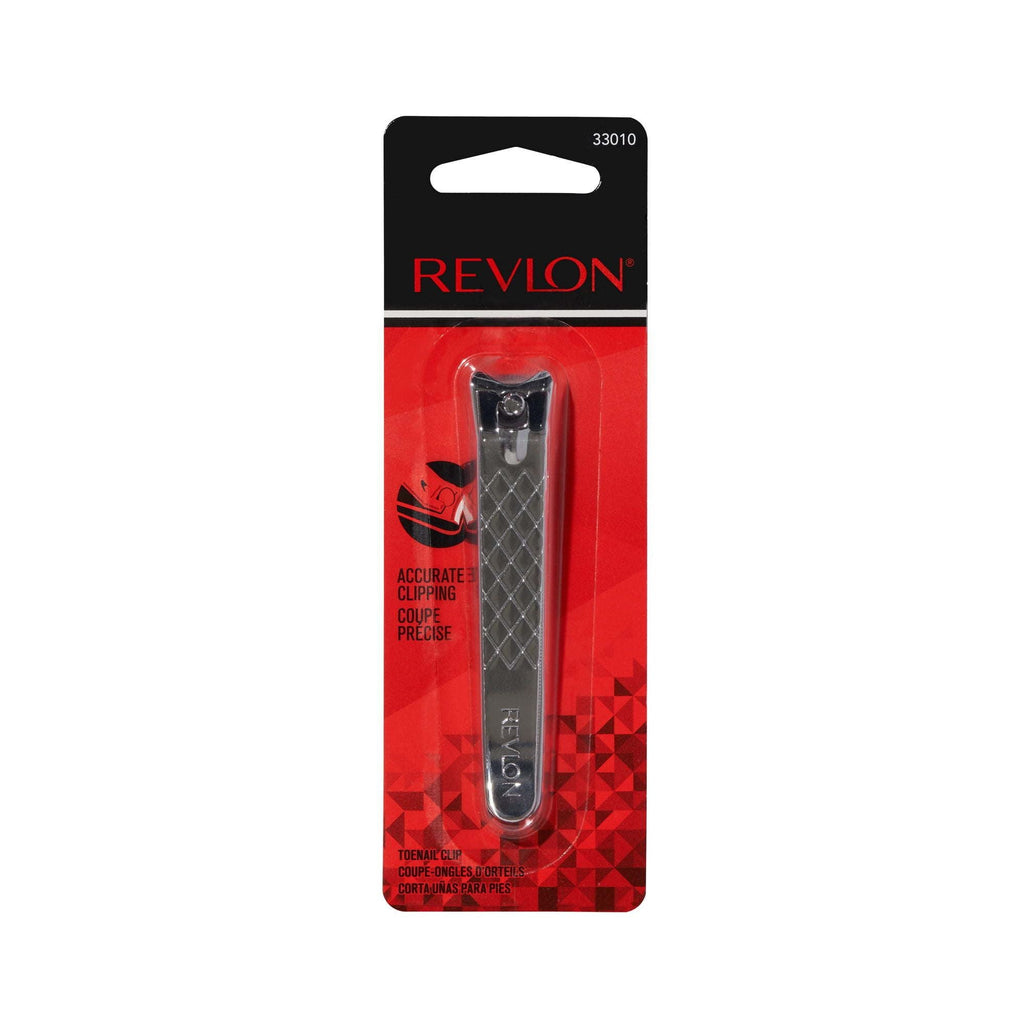Revlon Toenail Clipper with Foldaway Nail File Stainless Steel Non Corrosive Straight Blade Nail Cutter for Easy Trimming and Grooming 1 Count