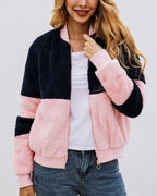Spliced pocket fur hoodie Pi-Mart