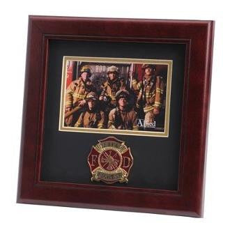 Firefighter Medallion Landscape Picture Frame The Military Gift Store