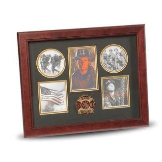 5 Picture Collage Frame Firefighter Medallion First Responder Collage Frame The Military Gift Store