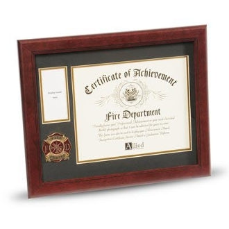 Firefighter Medallion Certificate and Medal Frame. The Military Gift Store