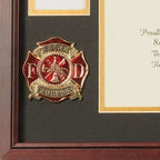 Firefighter Medallion Certificate and Medal Frame. The Military Gift Store
