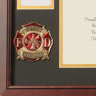 Firefighter Medallion Certificate and Medal Frame. The Military Gift Store
