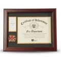 Firefighter Medallion Certificate and Medal Frame. The Military Gift Store