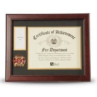 Firefighter Medallion Certificate and Medal Frame. The Military Gift Store