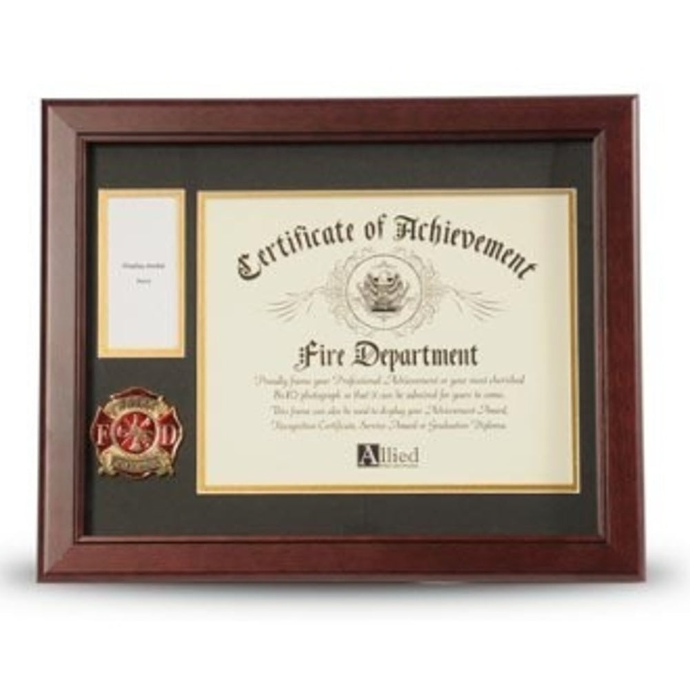 Firefighter Medallion Certificate and Medal Frame. The Military Gift Store