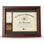 Firefighter Medallion Certificate and Medal Frame. The Military Gift Store