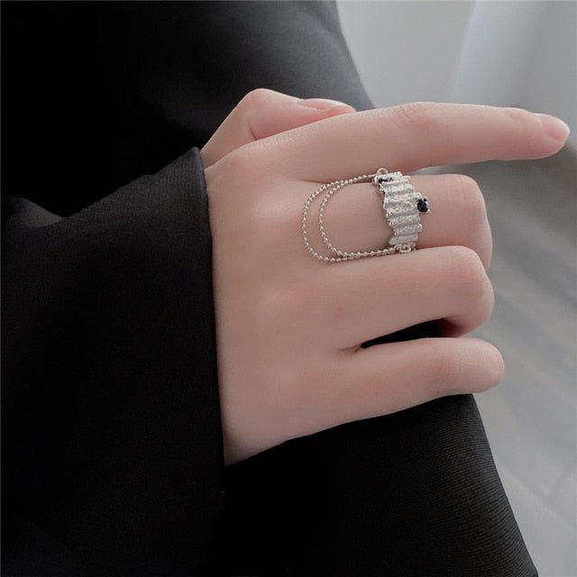 Aesthetic Crystal Love Ring - SJB-DIAMOND ELITES