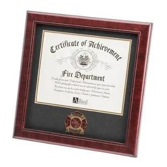 Firefighter Medallion Certificate Frame. The Military Gift Store