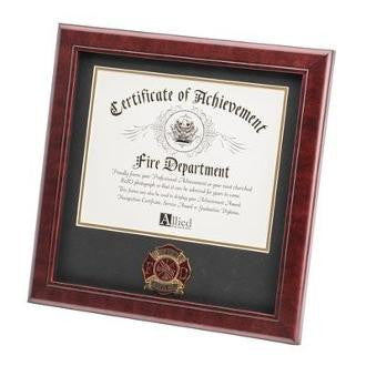 Firefighter Medallion Certificate Frame The Military Gift Store
