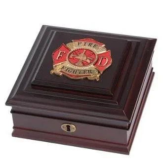 Firefighter Medallion Desktop Box The Military Gift Store