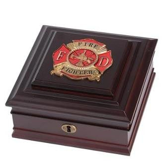 Firefighter Medallion Desktop Box The Military Gift Store