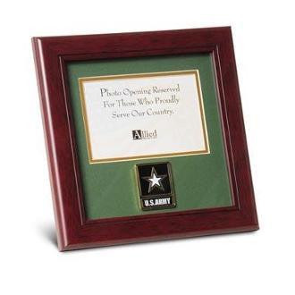Go Army Medallion Landscape Picture Frame Desktop Easel and Wall Mounting Hardware The Military Gift Store