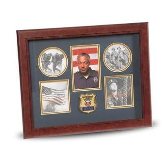 Police Department Medallion 5 Picture Collage Frame The Military Gift Store