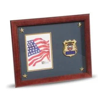 Police Department Medallion Picture Frame with Stars The Military Gift Store