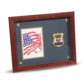 Police Department Medallion Picture Frame with Stars The Military Gift Store