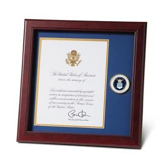 Air Force Medallion Presidential Memorial Certificate Frame. The Military Gift Store
