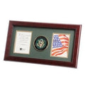 U.S. Army Medallion Double Picture Frame Army Green matting with Gold trim The Military Gift Store