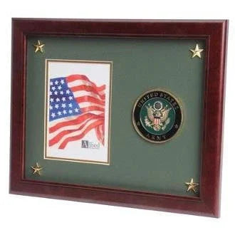 U.S. Army Medallion Picture Frame with Stars The Military Gift Store