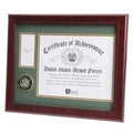 U.S. Army Medallion Certificate and Medal Frame Double Layer Army Green The Military Gift Store