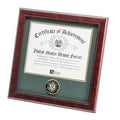 U.S. Army Medallion Certificate Frame Mahogany Colored Frame Molding The Military Gift Store