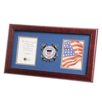 U.S. Coast Guard Medallion Double Picture Frame The Military Gift Store