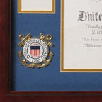 U.S. Coast Guard Medallion Certificate and Medal Frame. The Military Gift Store