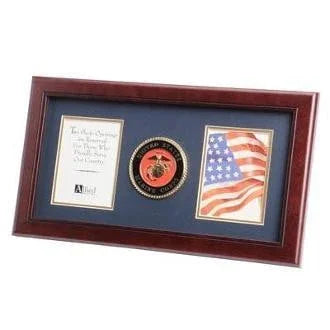 U.S. Marine Corps Medallion Double Picture Frame The Military Gift Store