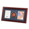 U.S. Marine Corps Medallion Double Picture Frame Two 4-Inch by 6-Inch Picture Openings The Military Gift Store