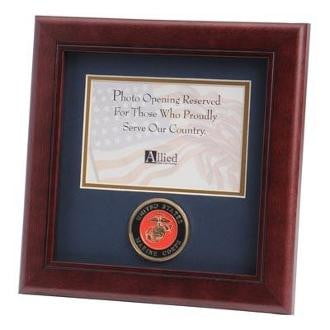 U.S. Marine Corps Medallion Landscape Picture Frame Wall Mounting Hardware Included The Military Gift Store