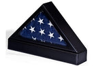 Flag Case With Base For Tabletop Or Wall Mounting - Black The Military Gift Store
