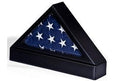 Flag Case With Base For Tabletop Or Wall Mounting - Black The Military Gift Store
