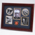 U.S. Marine Corps Medallion 5 Picture Collage Frame two 3.5-Inch by 3.5-Inch pictures The Military Gift Store