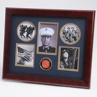U.S. Marine Corps Medallion 5 Picture Collage Frame The Military Gift Store