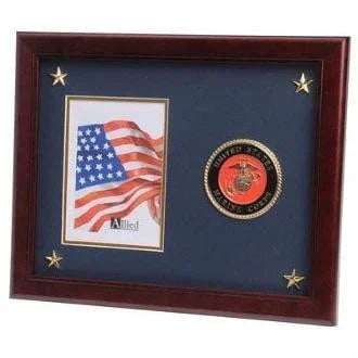 U.S. Marine Corps Medallion Picture Frame with Stars The Military Gift Store