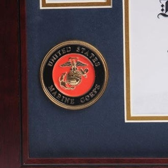 U.S. Marine Corps Medallion Certificate and Medal Frame. The Military Gift Store