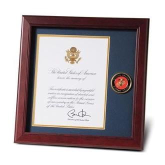 U.S. Marine Corps Medallion Presidential Memorial Frame 8-Inches by 10-Inches The Military Gift Store