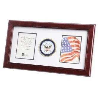 U.S. Navy Medallion Double Picture Frame The Military Gift Store