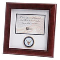 U.S. Navy Medallion Landscape Picture Frame White Matting with Gold Trim The Military Gift Store
