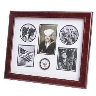 U.S. Navy Medallion 5 Picture Collage Frame Small U.S. Navy Medallion The Military Gift Store