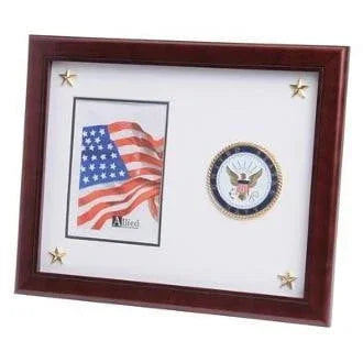 U.S. Navy Medallion Picture Frame with Stars. The Military Gift Store